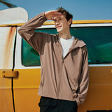 Unisex Waterproof Jackets Sun Protection UPF50+ Lightweight Hooded