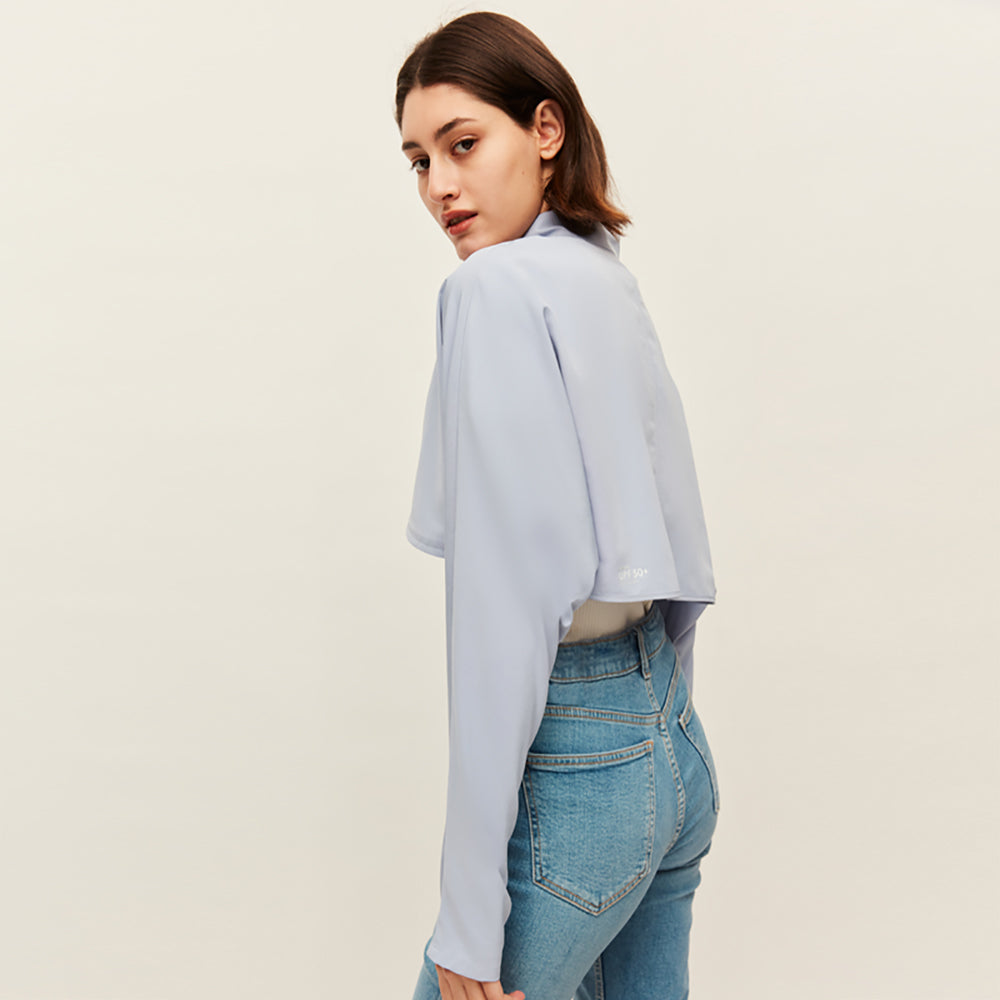 Women's Sun Protection Shawl UPF 50+ Arm Sleeves Covers with Finger Hole