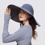 Women's Reversible Bucket Hat Wide Brim Sun Protection Cap UPF 50+