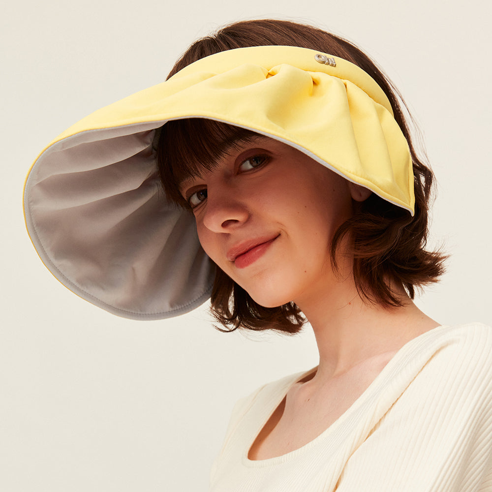 US Stock Foldable Wide Brim Sun Visor Hat UV Protection UPF 50+ Cap Headband