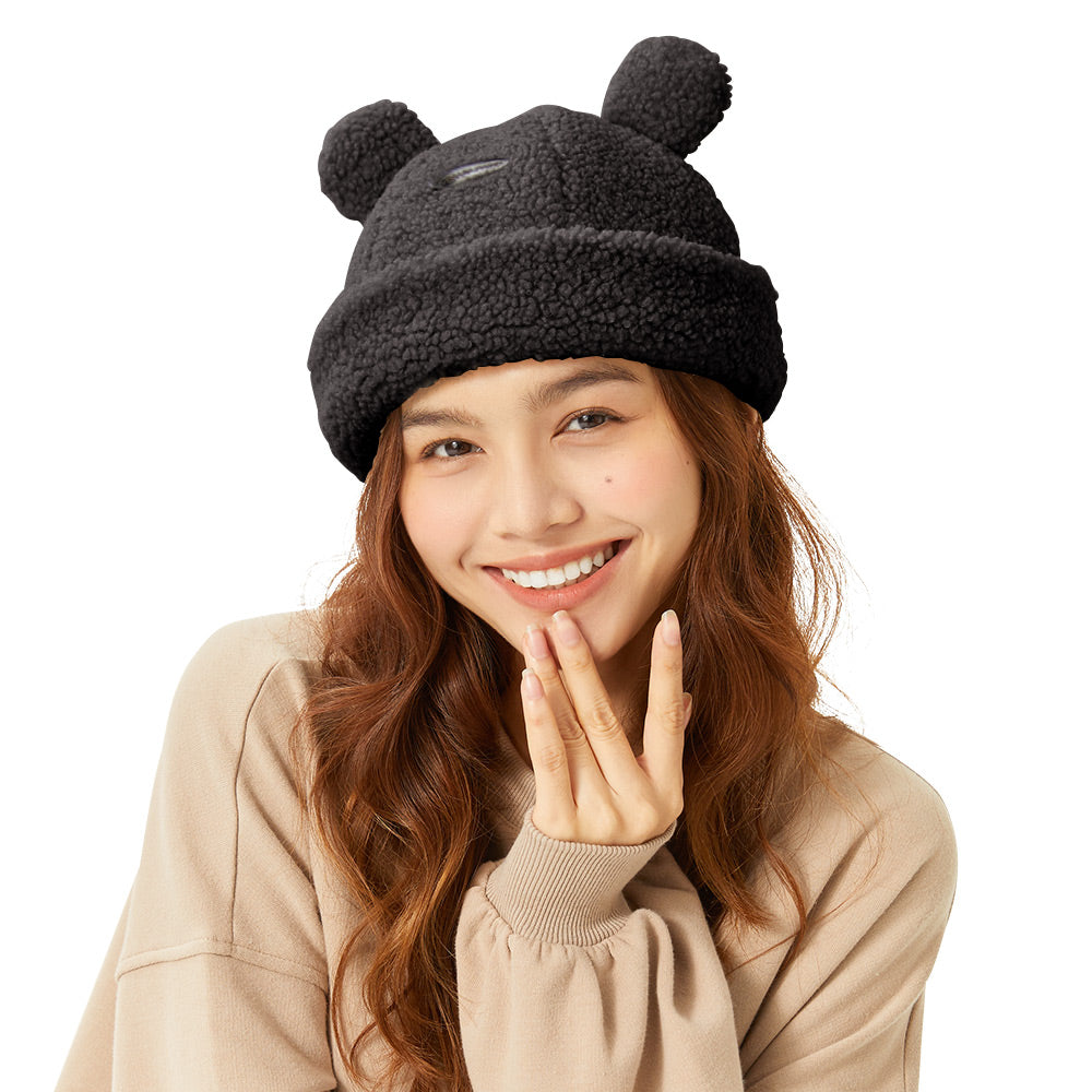 US Stock Cat Ear Warm Cuffed Beanie Hat for Women Teens Girls Skull Cap