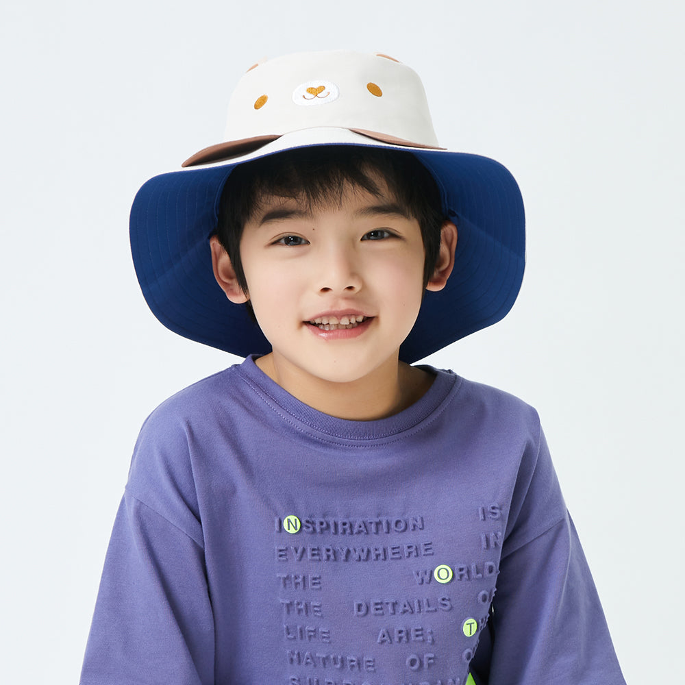 Kid's UV Protection Bucket Hat UPF 50+ Wide Brim Sun Caps for Boys Girls
