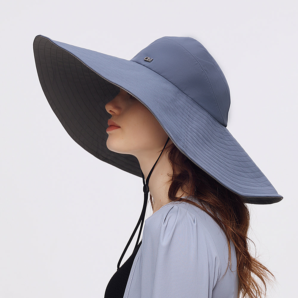 Women's Reversible Bucket Hat Wide Brim Sun Protection Cap UPF 50+