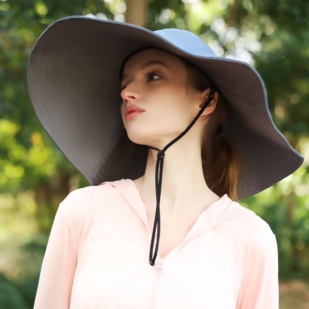 Women's Reversible Bucket Hat Wide Brim Sun Protection Cap UPF 50+