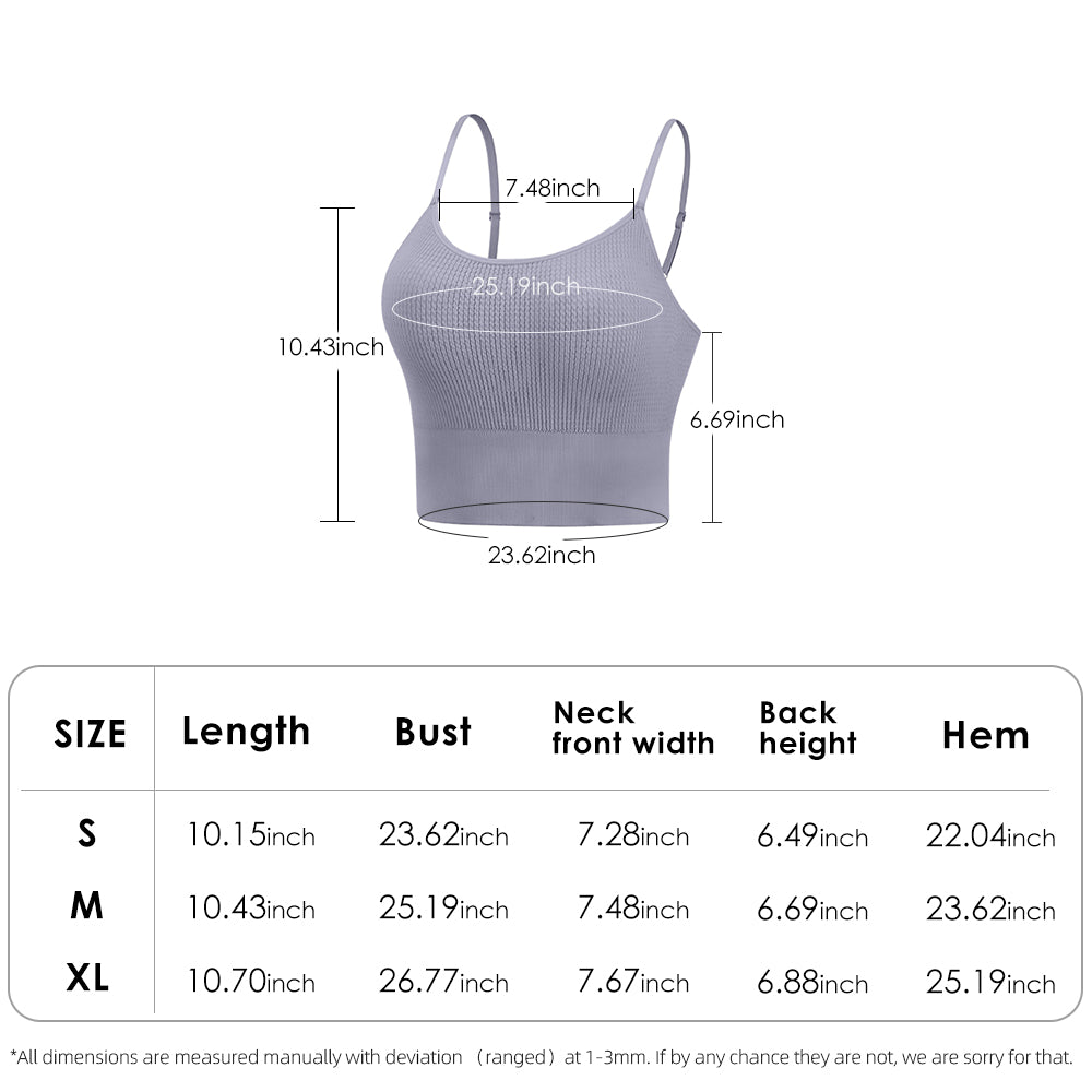 Women's Crop Top Seamless Underwear Tank Sports Camisole UPF 50+