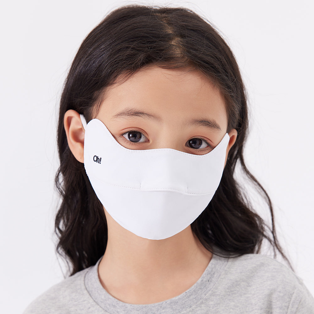 Breathable Kid's Sunscreen Mask UPF 50+ Washable Reusable Anti-UV Face Covering