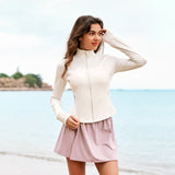 Women's Workout Jacket Slim Fit Tops UPF 50+ Sun Protection Cooling Coat