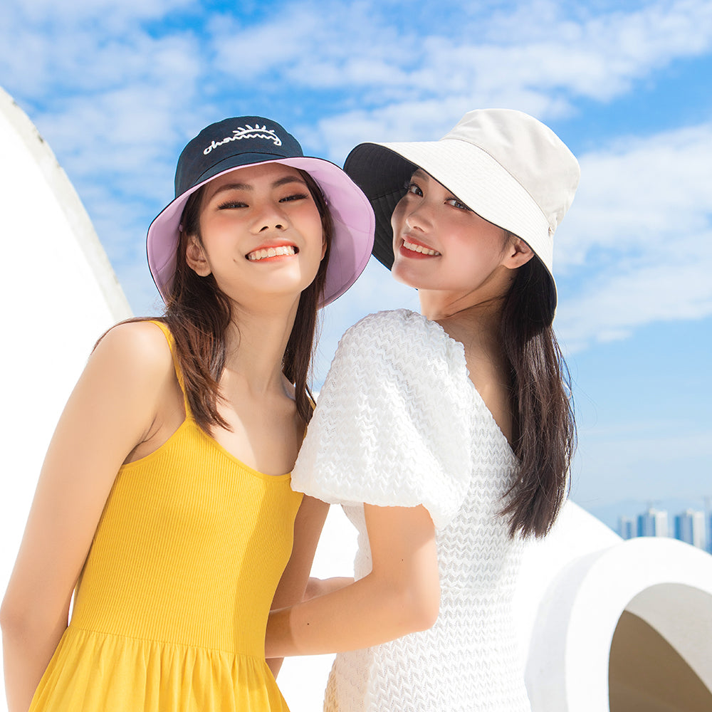 Women's Dual-Sided Bucket Hat UPF 50+ Packable Travel Sun Hat