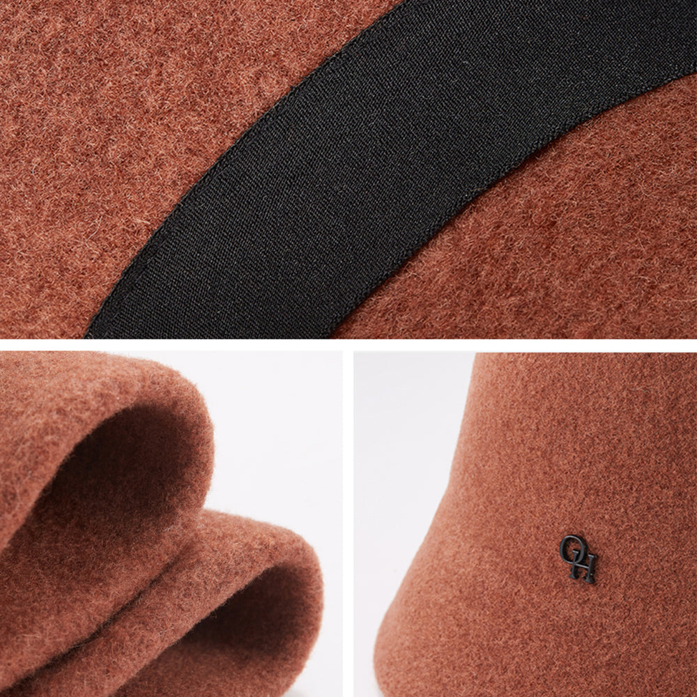 OHSUNNY Classic Wool Bucket Hats Warm Artist Fisherman Cap