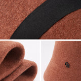 OHSUNNY Classic Wool Bucket Hats Warm Artist Fisherman Cap