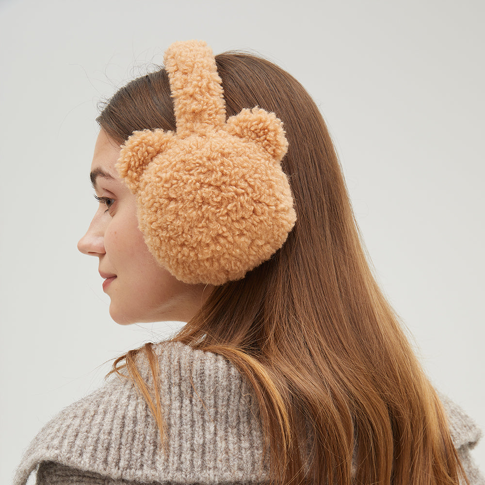 Ear Muffs Faux Fleece Warm Earmuffs Plush Warmers Ear Covers Foldable Headband