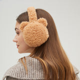 Ear Muffs Faux Fleece Warm Earmuffs Plush Warmers Ear Covers Foldable Headband
