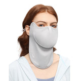 US Stock Women's Sun Protection Face Mask Mouth-Opened Cover UPF50+