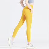 US Stock High Waist Yoga Pants with Pockets Tummy Control Workout Leggings