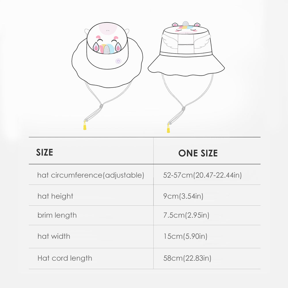 Kid's UV Protection Bucket Hat UPF 50+ Wide Brim Sun Caps for Boys Girls