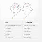 Kid's UV Protection Bucket Hat UPF 50+ Wide Brim Sun Caps for Boys Girls