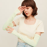 Unisex Sun Protection Arm Sleeves with Half Finger Mittens UPF 50+ Quick Dry Cooling Gloves