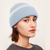 US Stock Women's Winter Contract Color Heated Knit Hat