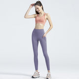 US Stock High Waist Yoga Pants with Pockets Tummy Control Workout Leggings