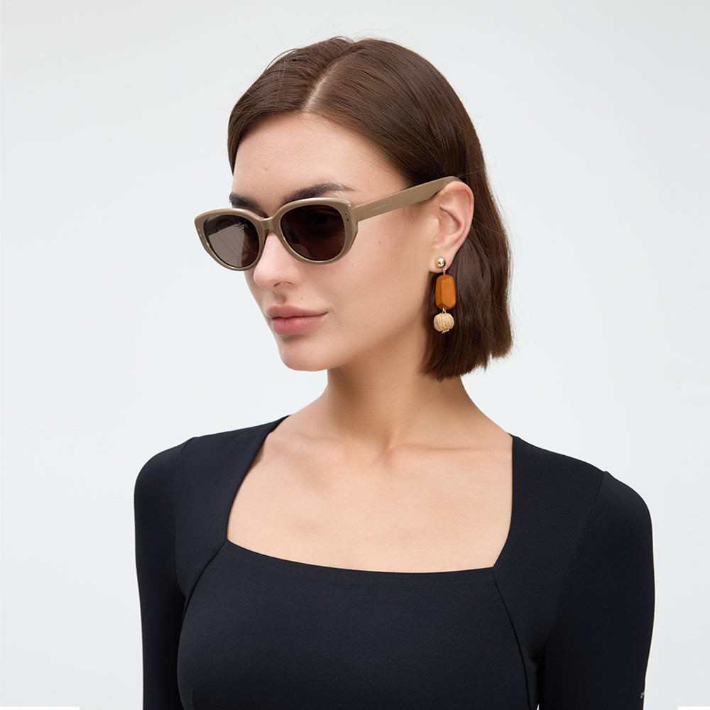 Retro Polarized Sunglasses UV400 Trendy Cat Eye Sun Glasses