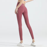 US Stock High Waist Yoga Pants with Pockets Tummy Control Workout Leggings