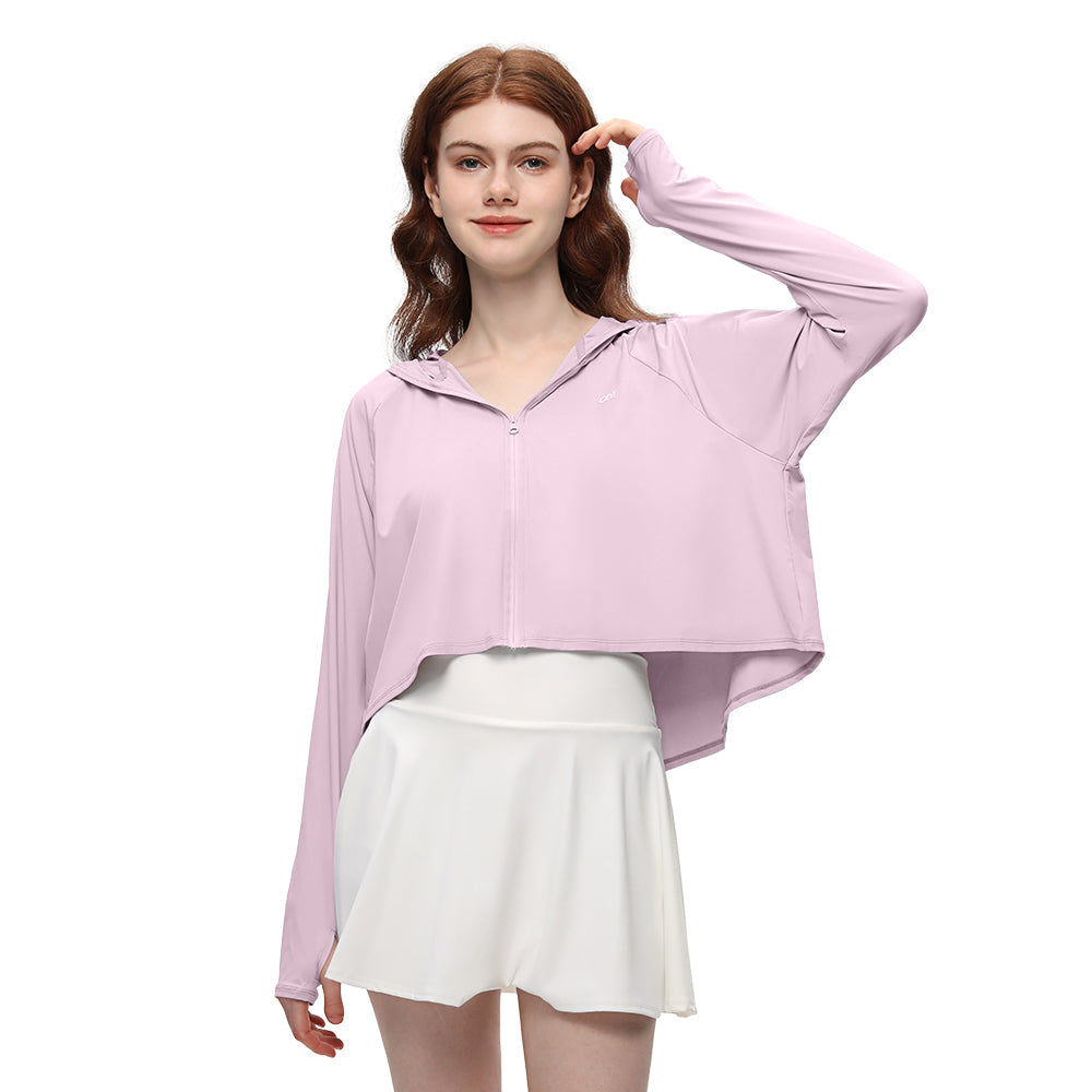 US Stock Women's Classic Sun Protection Hoodie UPF 50+ Cooling Jacket Outdoor Tops