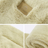 Faux Rabbit Fur Scarf for Women Winter Warm Scarves Faux Plush Fur Scarf