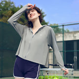 US Stock Women's Classic Sun Protection Hoodie UPF 50+ Cooling Jacket Outdoor Tops