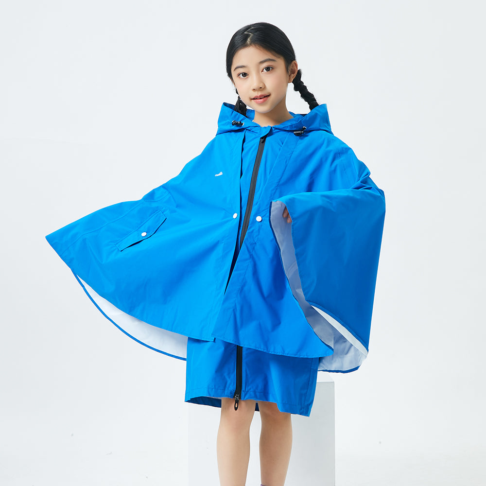 Kid's Raincoat Poncho Toddler Rain Jacket Waterproof Hoodie