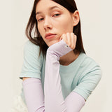 Unisex Sun Protection Arm Sleeves with Half Finger Mittens UPF 50+ Quick Dry Cooling Gloves