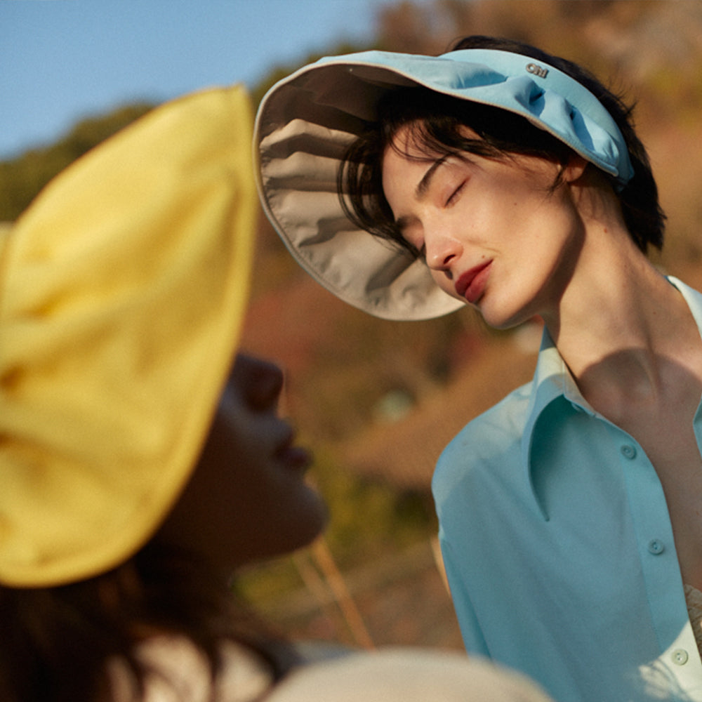 US Stock Foldable Wide Brim Sun Visor Hat UV Protection UPF 50+ Cap Headband