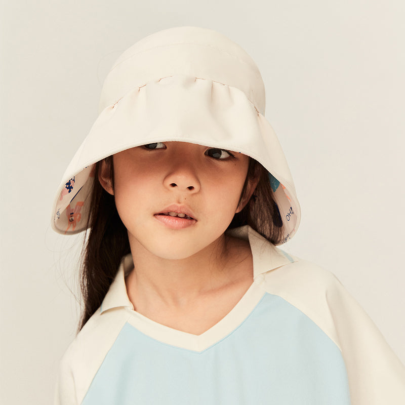 Kid's Reversible Sun Hat UPF 50+ UV Protection Empty Top Visor Caps