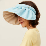 US Stock Foldable Wide Brim Sun Visor Hat UV Protection UPF 50+ Cap Headband