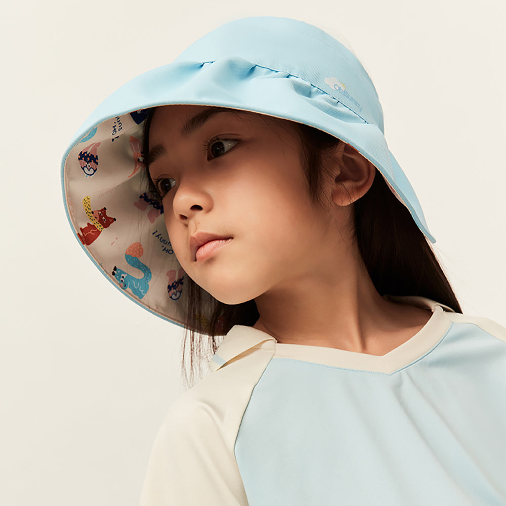 Kid's Reversible Sun Hat UPF 50+ UV Protection Empty Top Visor Caps