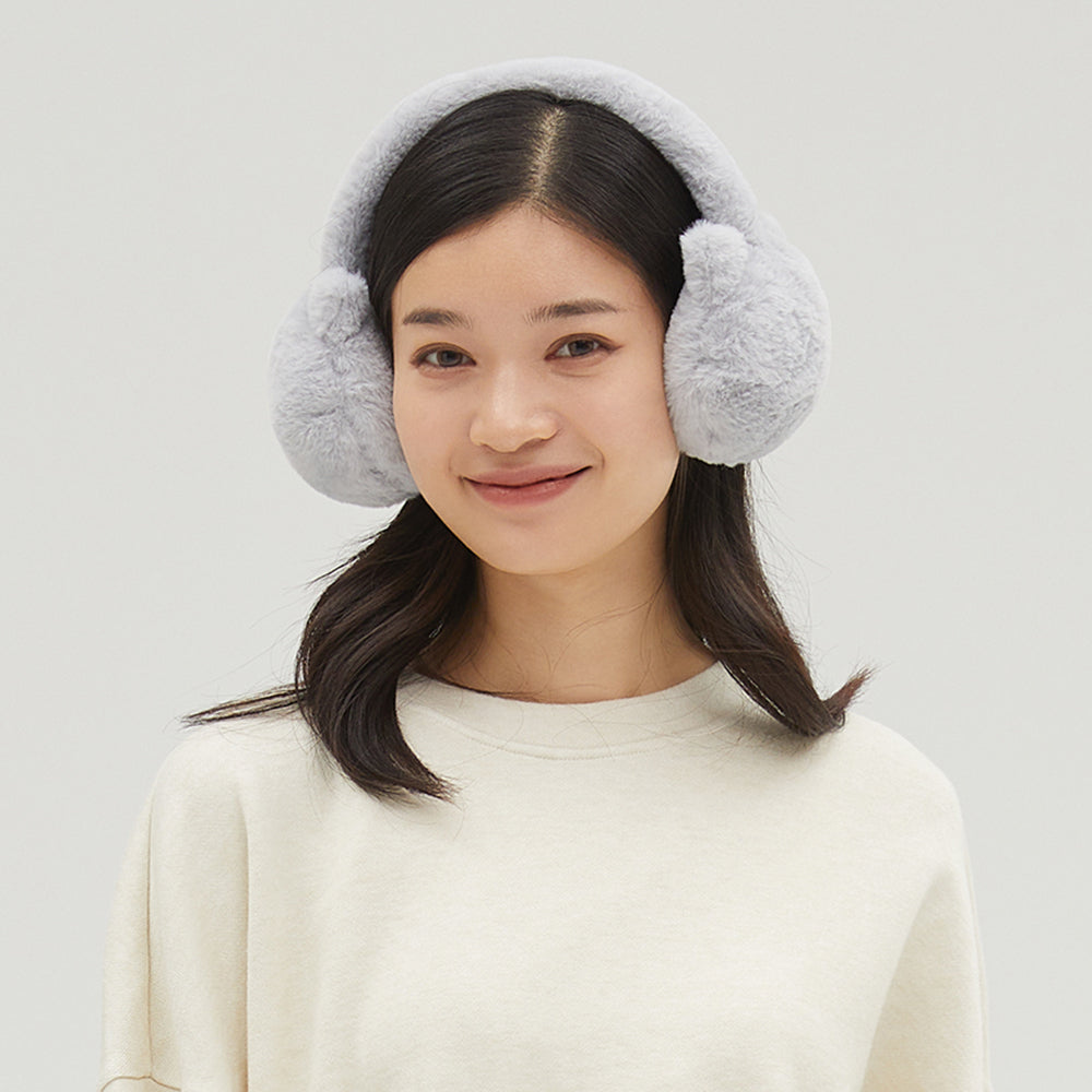 Ear Muffs Faux Fleece Warm Earmuffs Plush Warmers Ear Covers Foldable Headband