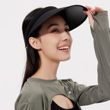 Women's Wide Brim Sun Visor Hat Empty Top Sun Cap UPF50+