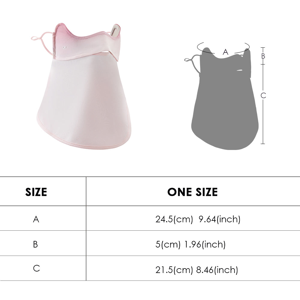 US Stock Sun Protection Face Cover Breathable Mask UPF 50+ Gradient Design Neck Gaiters