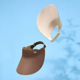 US Stock Women's Visor Cap Dual-Sided Roll-up Foldable Sun Hat UPF 50+