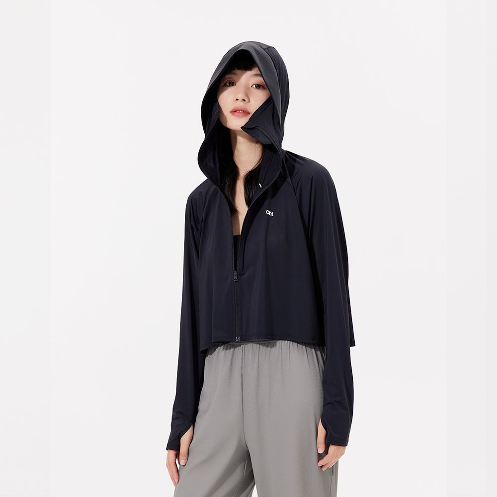 US Stock Women's Classic Sun Protection Hoodie UPF 50+ Cooling Jacket Outdoor Tops