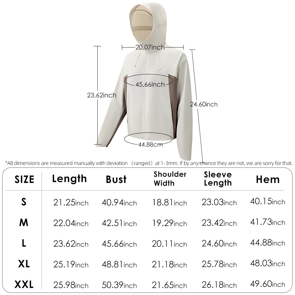 Unisex Casual Hoodie Sun Protection Jacket for Men Women UPF50+