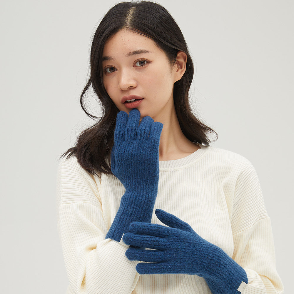 Winter Warm Touchscreen Gloves Fleece Knit Elastic Cuff Texting Thermal Gloves