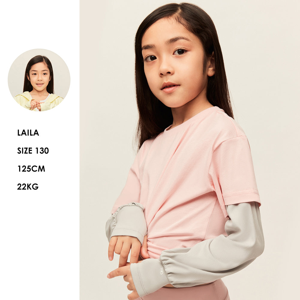 Kid's Loose Arm Sleeves with Thumb Hole Sun Protection UPF50+ Athletic Arm Covers