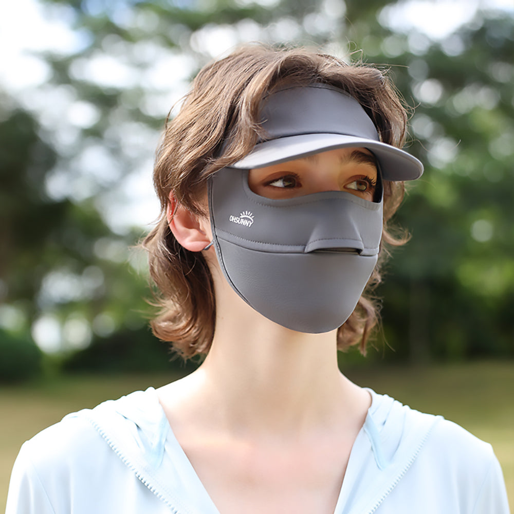 Sun Protection Full Face Mask with Cap Brim UPF 50+ Riding Cover