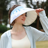 US Stock Women's Sun Visor Hat Wide Brim UPF 50+ UV Protection Summer Cap