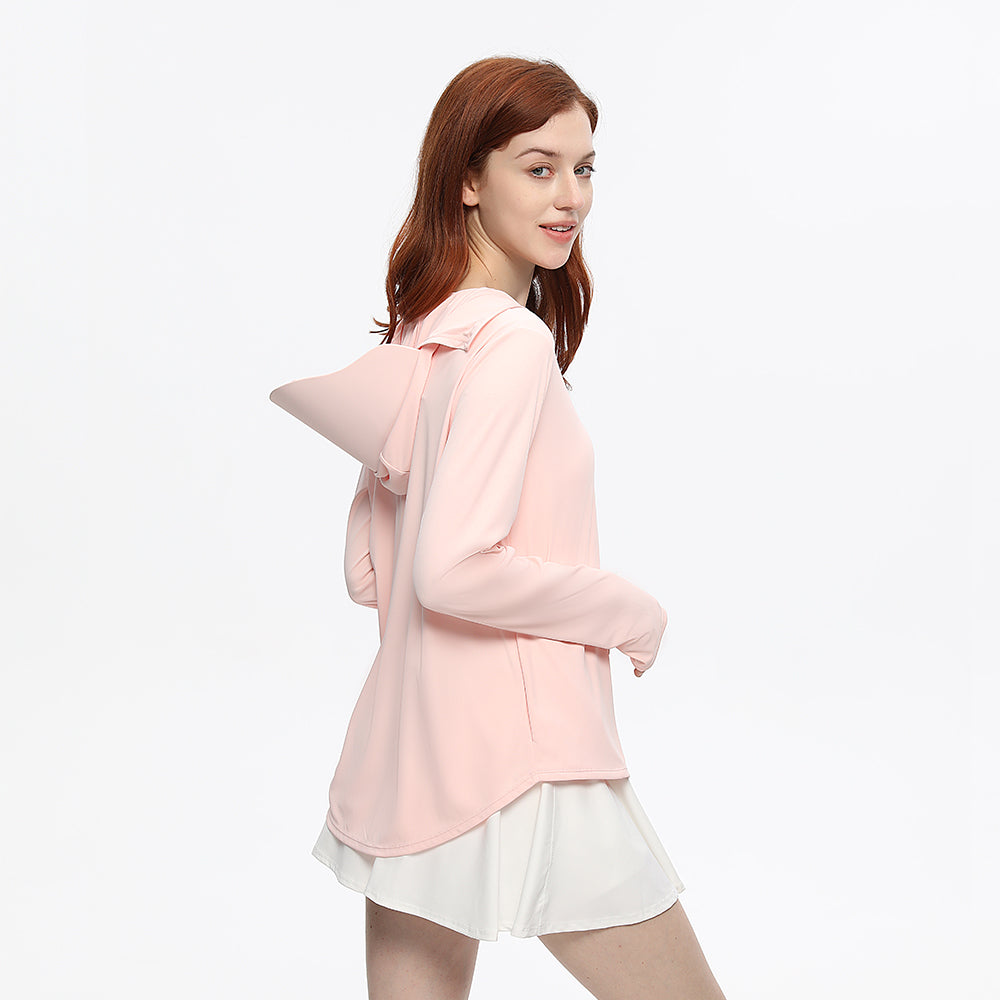 Women's Sun Protection Hoodie Jacket UPF50+ Long Sleeve Cloak Coats Tops
