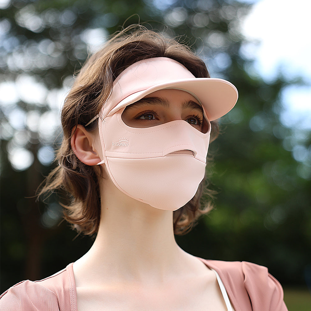 Sun Protection Full Face Mask with Cap Brim UPF 50+ Riding Cover