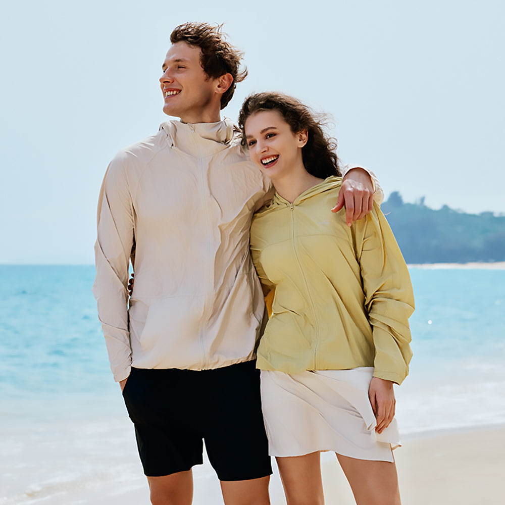 Unisex Sun Protection Hooded Jackets UPF50+ with Mosquito Mesh Face Cover