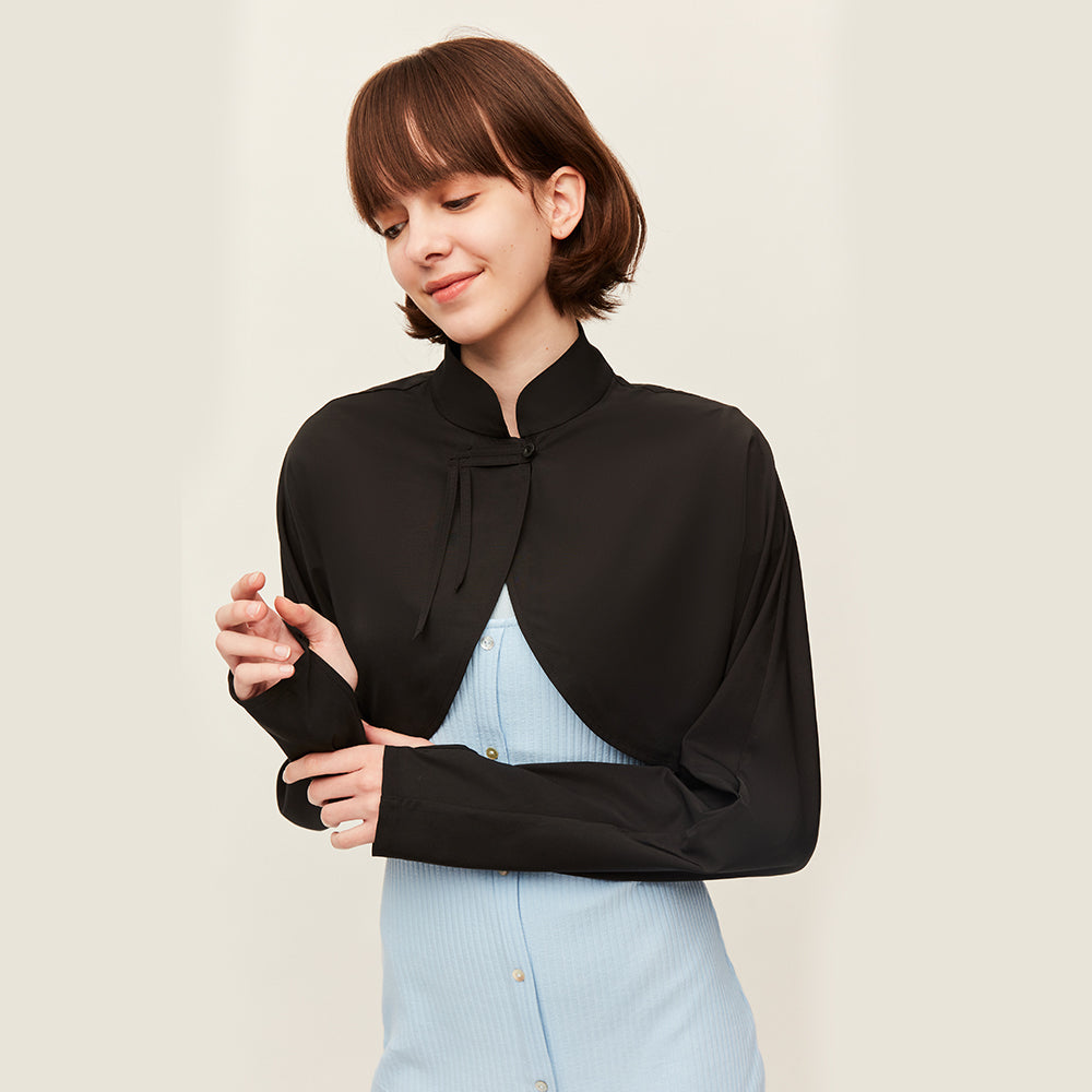 Women's Sun Protection Shawl UPF 50+ Arm Sleeves Covers with Finger Hole