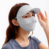 US Stock Sun Protection Full Face Mask with Cap Brim UPF 50+ Riding Cover