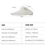 US Stock Women's Visor Cap Dual-Sided Roll-up Foldable Sun Hat UPF 50+